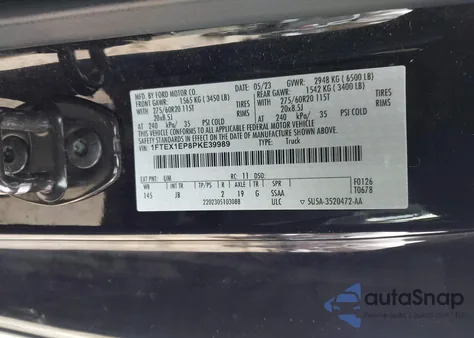 2023 Ford F-150 Xl z USA, uszkodzony, nr VIN 1FTEX1EP8PKE39989